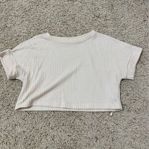 SHEIN Beige Ribbed Knit Top